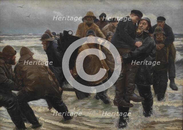 A Crew Rescued, 1894. Creator: Michael Peter Ancher.