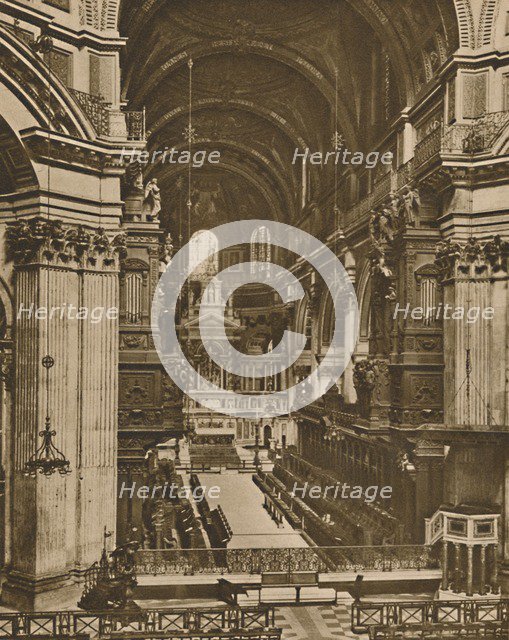 'High Altar of St. Paul's Seen Down The Long Vista of the Choir', c1935. Creator: Unknown.
