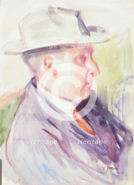 Sketch for a Portrait, c1910s. Creator: Verner Thome.