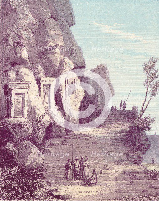 'Assyrian Sculpture at the Nahr El Kelb or Dog River', c19th century. Creator: Unknown.