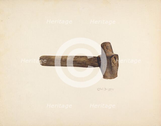 Blacksmith's Hammer, c. 1940. Creator: Ethel Dougan.