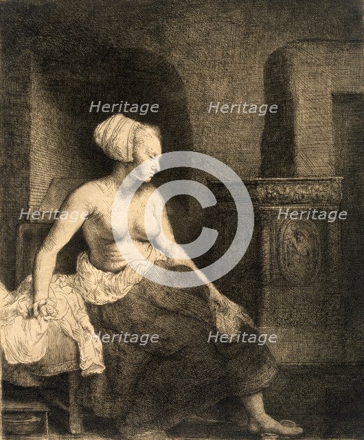 'Seated Female Nude', 1658. Artist: Rembrandt Harmensz van Rijn    