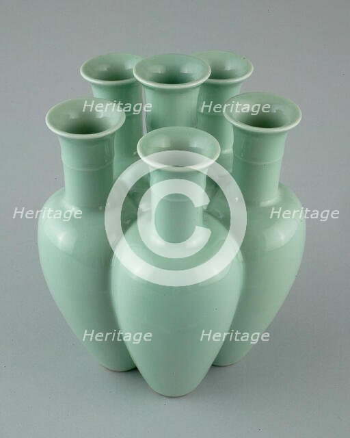Compound Vase with Six Trumpet-Shaped Necks, Qing dynasty, Qianlong reign (1736-1795). Creator: Unknown.
