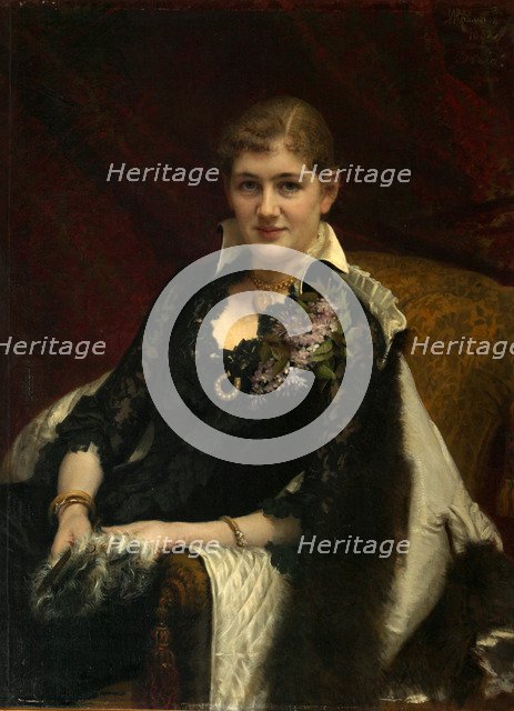 Portrait of Y.A. Voeykova, 1882. Artist: Kramskoi, Ivan Nikolayevich (1837-1887)