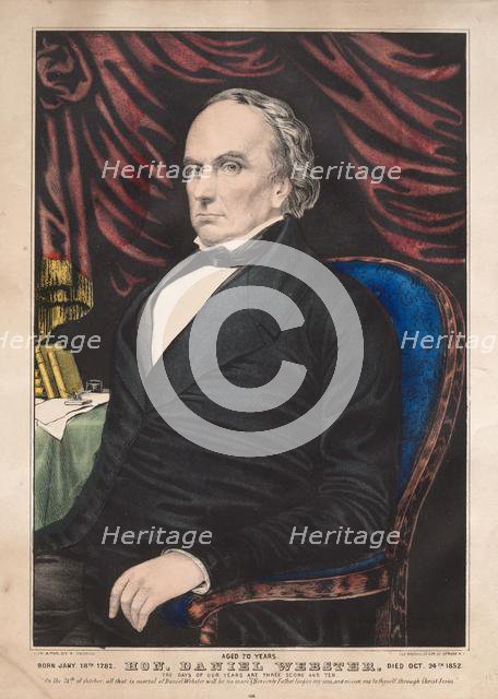Hon. Daniel Webster, Aged 70 Years. Creator: James Merritt Ives (American, 1824-1895), and ; Nathaniel Currier (American, 1813-1888).