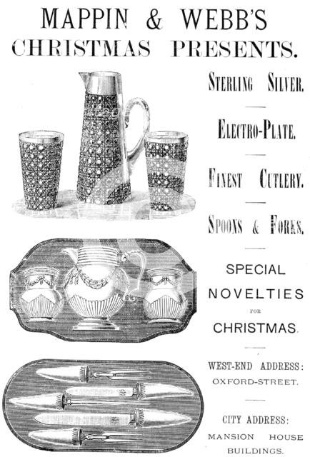 Mappin & Webb's Christmas Presents, 1883. Creator: Unknown.