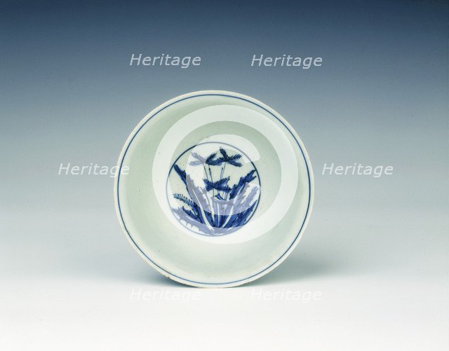 Blue and white bowl with cabbage-like flowers, Ming dynasty, China, 1550-1580. Artist: Unknown