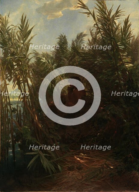 Pan in the Reed , 1856-1857. Creator: Böcklin, Arnold (1827-1901).