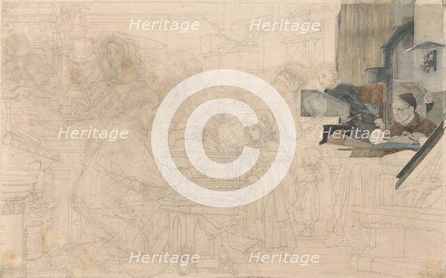 The Pawnshop (Mount of Piety), c.1856-c.1857. Creator: Matthijs Maris.