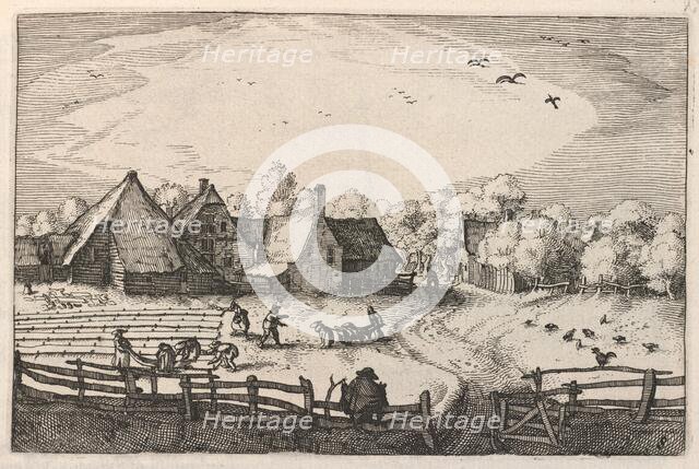 Blekerye aededuyne gelegen (Farms and Bleaching-Fields), c. 1611/1612. Creator: Claes Jansz Visscher.