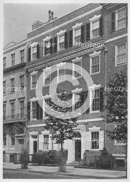 Entrance front, house of Miss Anne Morgan, Sutton Place, New York City, 1924. Artist: Unknown.