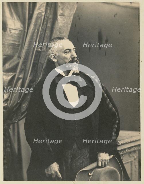 Portrait of a Gentleman, about 1850-1855. Creators: Achille Deveria, Théodule Deveria.