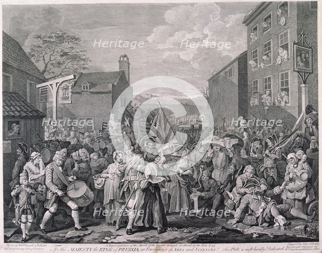 'The March to Finchley', 1745. Artist: Luke Sullivan