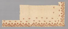 Fragments from a Bedcover made of Petticoat Borders, France, Late 18th century. Creator: Unknown.