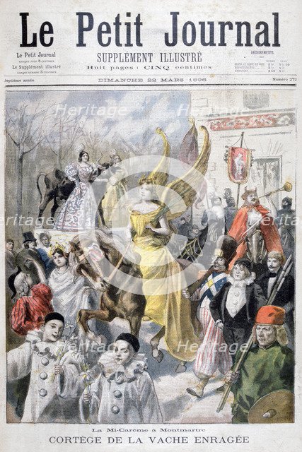 Mid-Lent celebrations, Paris, 1896. Creator: F Meaulle.