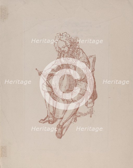 The Bass Viol Player, 1707. Artist: Picart, Bernard (1673–1733)