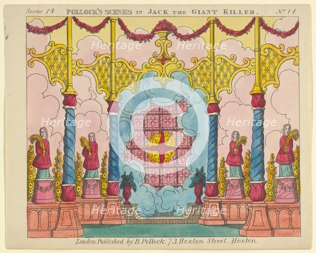Scene 14, from Jack the Giant Killer, Scenes for a Toy Theater, 1870-90. Creator: Benjamin Pollock.