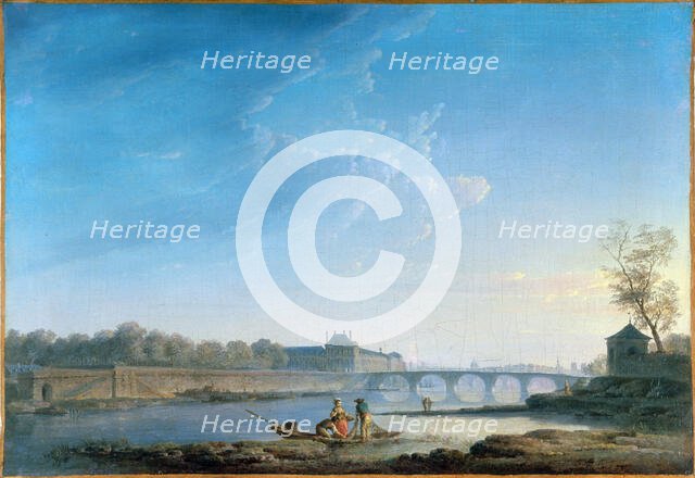 Quai des Tuileries, Pont-Royal, La Grenouillere, c1780. Creator: Alexandre Jean Noel.