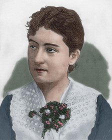 Maria Guerrero (1867-1928), Spanish actress, 1890. Creator: Unknown.