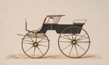 Design for 4 seat Phaeton, no top (unnumbered), 1850-70. Creator: Brewster & Co.