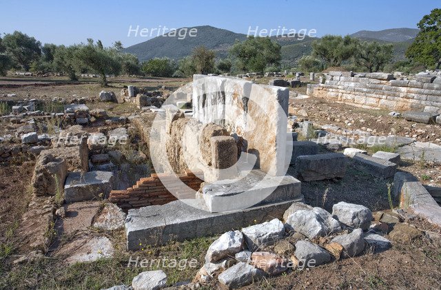 A grave monument in Messene, Greece. Artist: Samuel Magal
