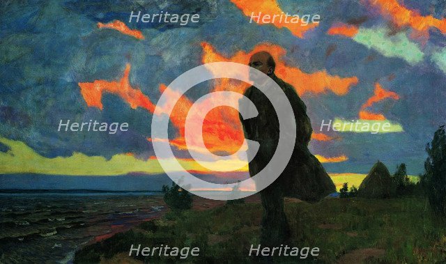 Lenin in Razliv, 1934. Artist: Rylov, Arkadi Alexandrovich (1870-1939)