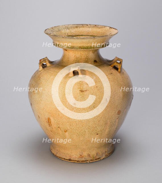 Jar with Six Square Loop Handles, Six dynasties period / Southern dynasties, 2nd half of 5th cent. Creator: Unknown.
