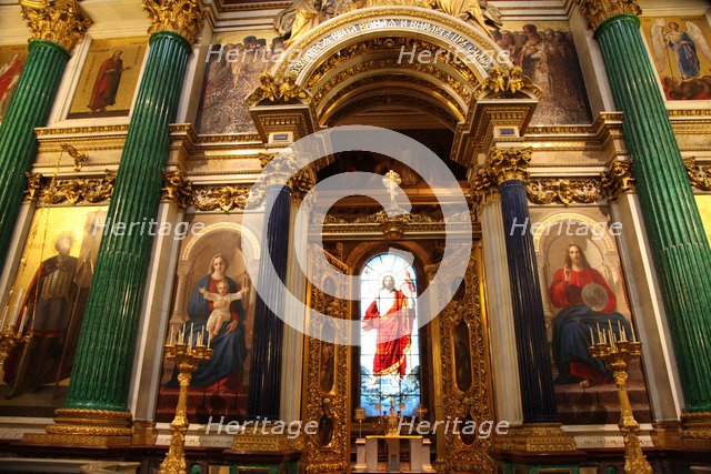 The Holy Doors and iconostasis, St Isaac's Cathedral, St Petersburg, Russia, 2011. Artist: Sheldon Marshall