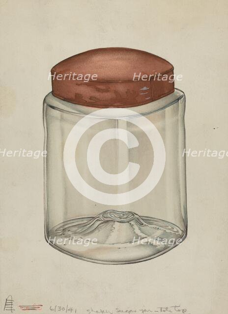 Shaker Sugar Jar, 1941. Creator: Charles Goodwin.