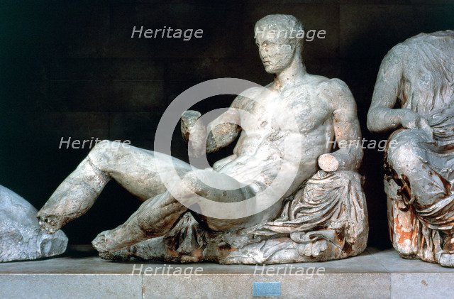 Dionysus, from the east pediment of the Parthenon, 447-432 BC. Artist: Unknown