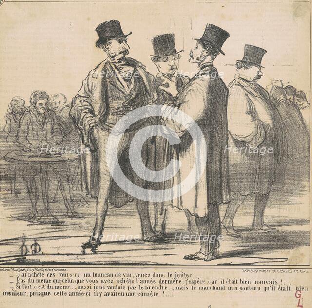 J'ai acheté ... un tonneau de vin ..., 19th century. Creator: Honore Daumier.