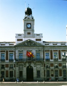 Royal House of the Post Office in the Puerta del Sol, headquarters of the autonomous region, old …