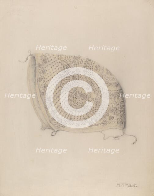 Baby's Cap, c. 1938. Creator: Herbert Marsh.