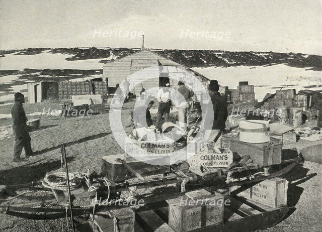 'The Condition of Affairs A Week After Landing', 1911, (1913). Artist: Herbert Ponting.