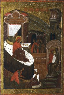 The Nativity of the Virgin, second half of the16th century. Creator: Russian icon.