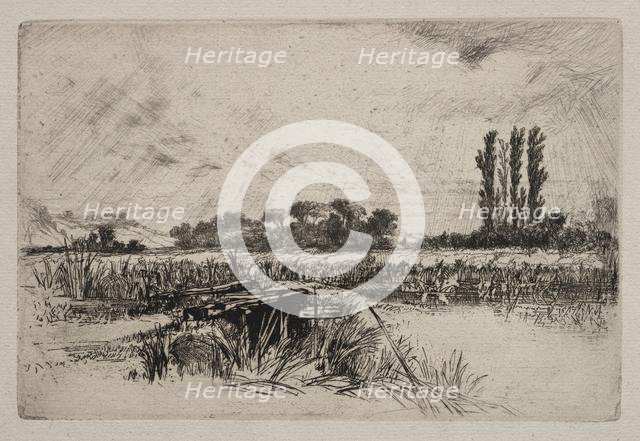 A Water Meadow, 1859. Creator: Francis Seymour Haden (British, 1818-1910).