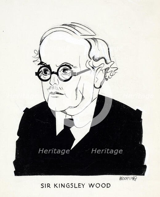 Sir Kingsley Wood, between 1939 and 1946. Creators: Central Office of Information, John Musgrave-Wood.
