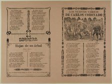 Los nuevos versos de Carlos Coronado (The New Verses by Carlos Coronado), 1910. Creator: José Guadalupe Posada.