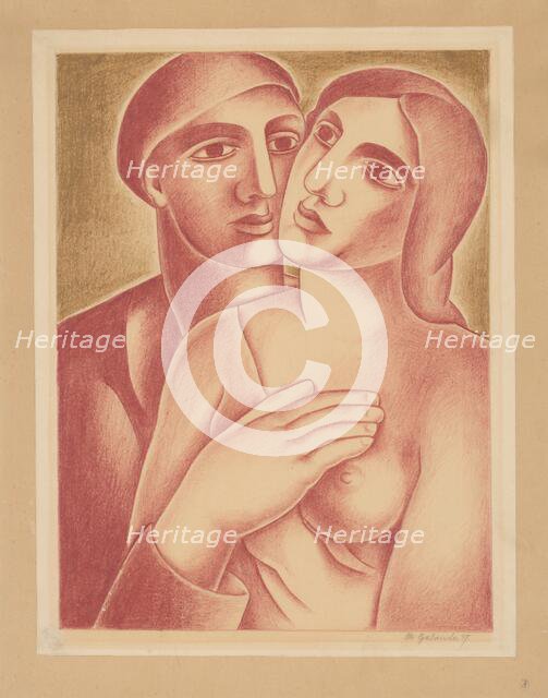 Lovers, 1927. Creator: Mikulas Galanda.