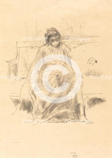 The Draped Figure, Seated, 1893. Creator: James Abbott McNeill Whistler.