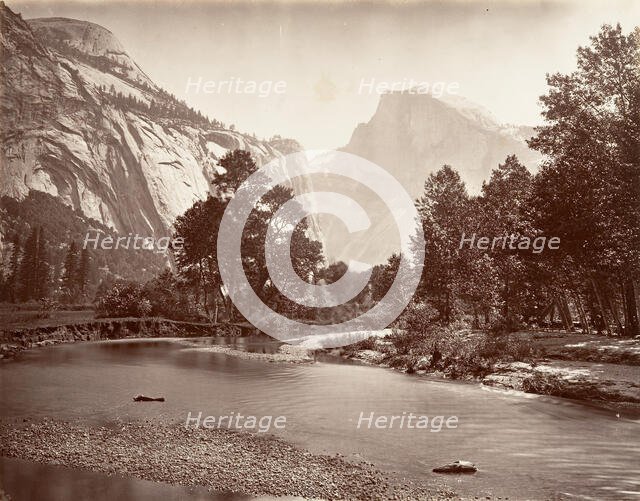 North and South Dome, Yosemite, ca. 1872, printed ca. 1876. Creator: Attributed to Carleton E. Watkins.