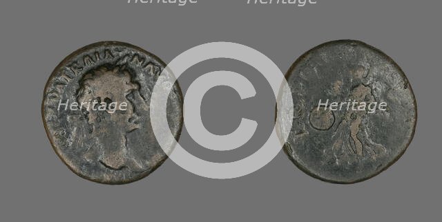 As (Coin) Portraying Emperor Trajan, 98-100. Creator: Unknown.