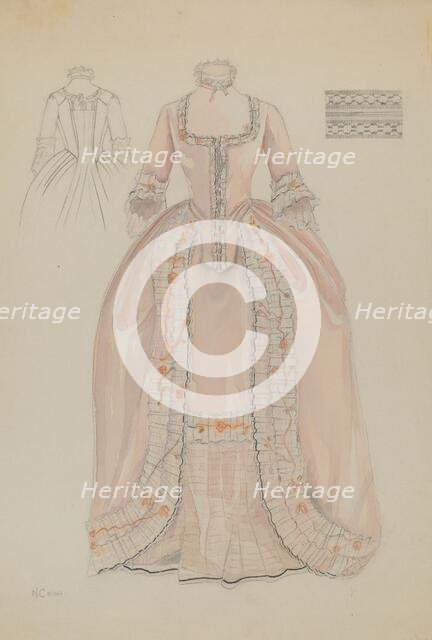 Dress, c. 1936. Creator: Nancy Crimi.