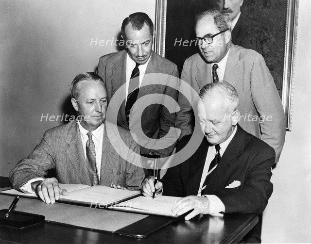 Federal Republic of Germany joining the International Monetary Fund (IMF), 1952. Artist: Unknown