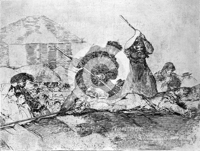 The Disasters of War, a series of etchings by Francisco de Goya (1746-1828), plate 28: 'Populacho…