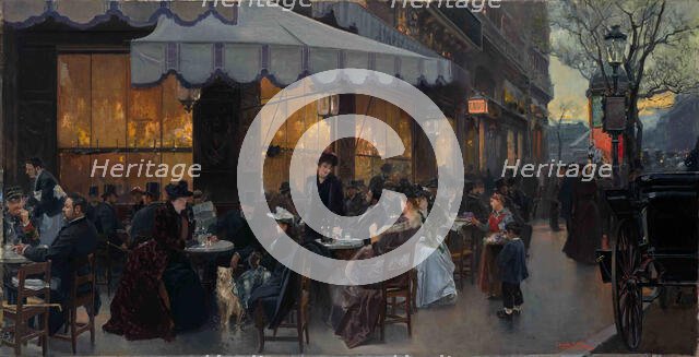 Boulevard of Paris, 1890. Creator: Sorolla y Bastida, Joaquín (1863-1923).