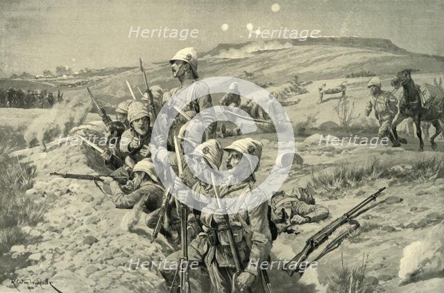 'Fix Bayonets! - Repelling an Attack from the Trenches around Ladysmith', 1900. Creator: Richard Caton Woodville II.