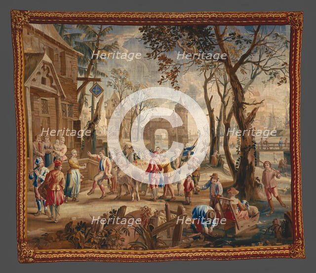 Procession of the Fat Ox from a Teniers Series, Brussels, c. 1725. Creator: Unknown.