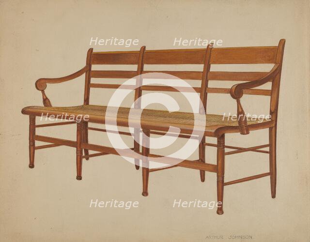 Settee, c. 1936. Creator: Arthur Johnson.