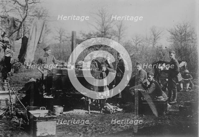U.S. field kitchen in France, 11 Mar 1918. Creator: Bain News Service.